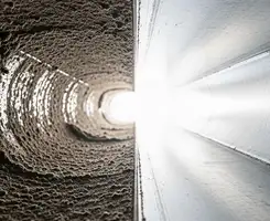 air duct cleaning services showing interior duct system inspection and cleaning in West Palm Beach, FL