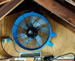 attic fan services with installed attic ventilation fan system in West Palm Beach, FL
